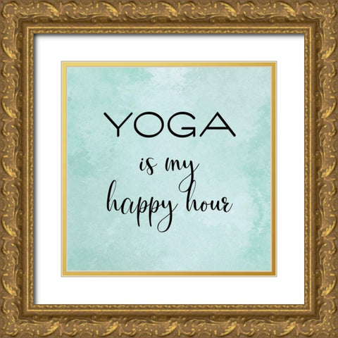 Happy Hour Gold Ornate Wood Framed Art Print with Double Matting by Aesthete