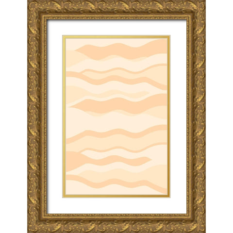 Yellow Fields Gold Ornate Wood Framed Art Print with Double Matting by Aesthete