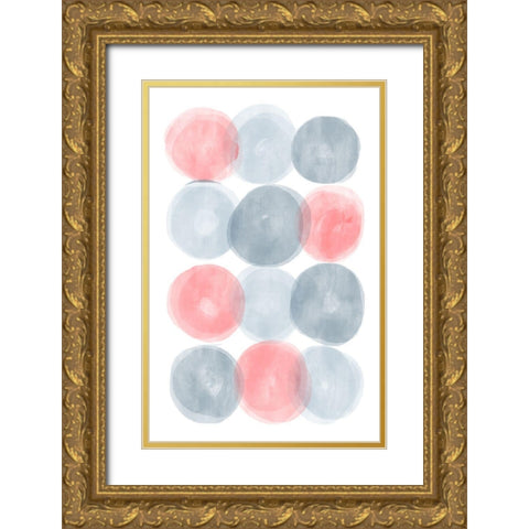 Full Circles Gold Ornate Wood Framed Art Print with Double Matting by Aesthete