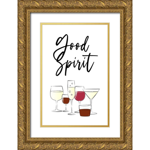 Good Spirit Gold Ornate Wood Framed Art Print with Double Matting by Aesthete