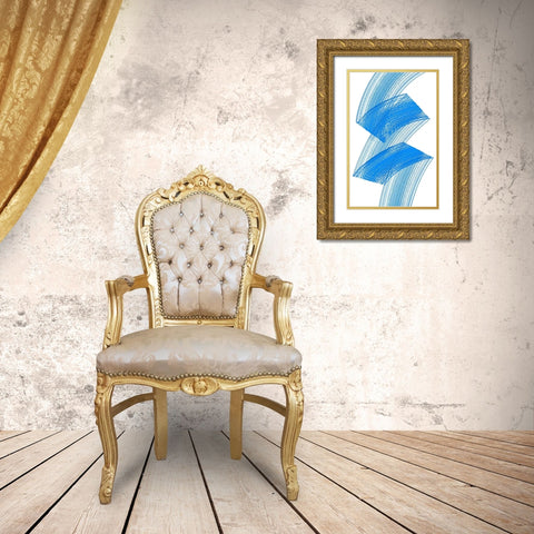 Comb Play Two Gold Ornate Wood Framed Art Print with Double Matting by Aesthete