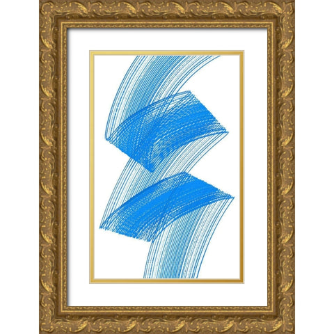 Comb Play Two Gold Ornate Wood Framed Art Print with Double Matting by Aesthete