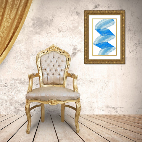 Comb Play Three Gold Ornate Wood Framed Art Print with Double Matting by Aesthete