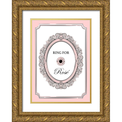 Ring for Rose Gold Ornate Wood Framed Art Print with Double Matting by Aesthete