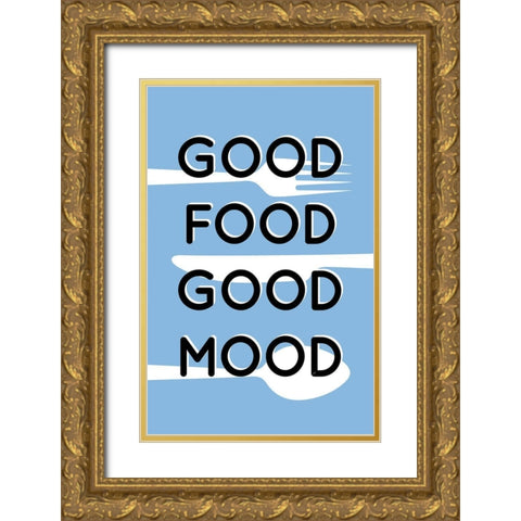 Good Food Gold Ornate Wood Framed Art Print with Double Matting by Aesthete