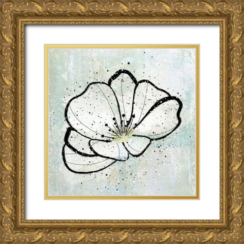 Dusty Flower2 Gold Ornate Wood Framed Art Print with Double Matting by Aesthete