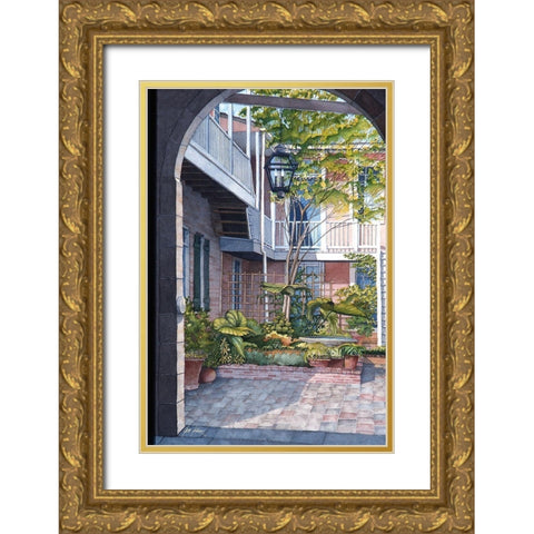 Spring Splendor Gold Ornate Wood Framed Art Print with Double Matting by Rizzo, Gene