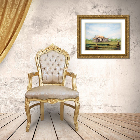 Faded Memories Gold Ornate Wood Framed Art Print with Double Matting by Rizzo, Gene