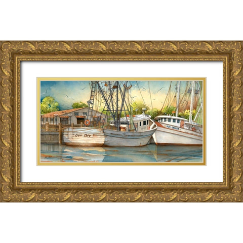 Sugar Baby Gold Ornate Wood Framed Art Print with Double Matting by Rizzo, Gene