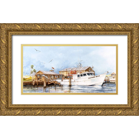 Southern Belle Gold Ornate Wood Framed Art Print with Double Matting by Rizzo, Gene