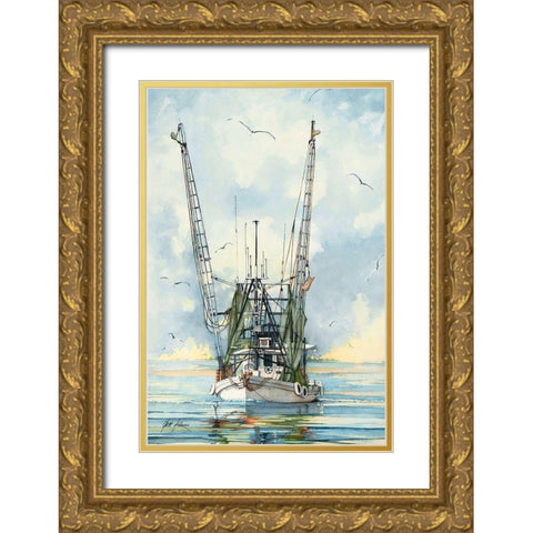 The Classic Gold Ornate Wood Framed Art Print with Double Matting by Rizzo, Gene