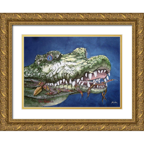 Silly Seminole Gold Ornate Wood Framed Art Print with Double Matting by Rizzo, Gene