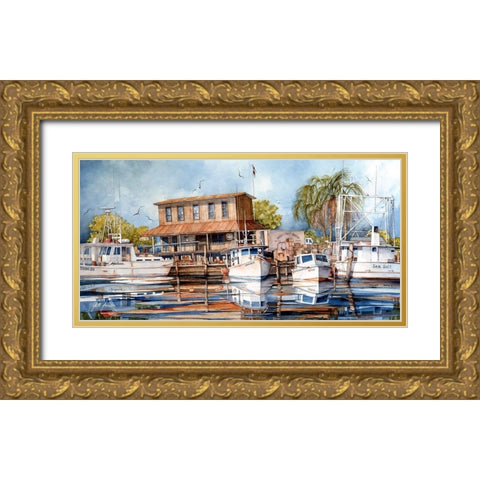 All Tied Up - Panorama Gold Ornate Wood Framed Art Print with Double Matting by Rizzo, Gene