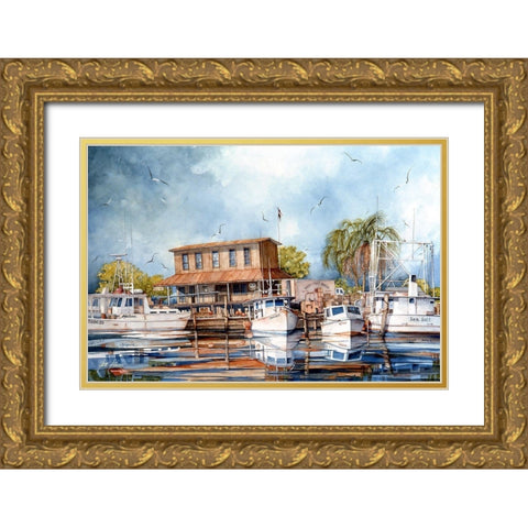 All Tied Up Gold Ornate Wood Framed Art Print with Double Matting by Rizzo, Gene