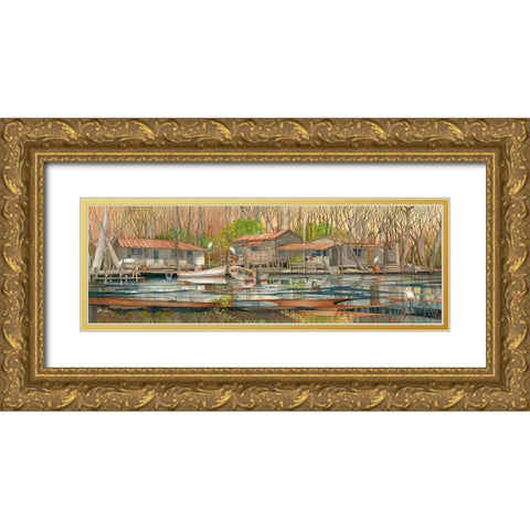 Black Bayou Gold Ornate Wood Framed Art Print with Double Matting by Rizzo, Gene