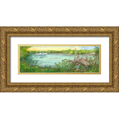 Backwater Gold Ornate Wood Framed Art Print with Double Matting by Rizzo, Gene