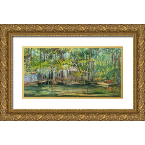 Paradise Found Gold Ornate Wood Framed Art Print with Double Matting by Rizzo, Gene