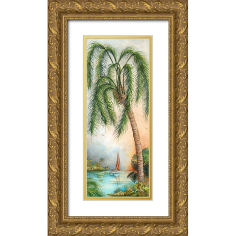 Sail Away-1 Gold Ornate Wood Framed Art Print with Double Matting by Rizzo, Gene