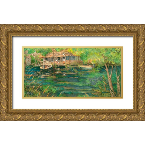 The Swamp - Panorama Gold Ornate Wood Framed Art Print with Double Matting by Rizzo, Gene
