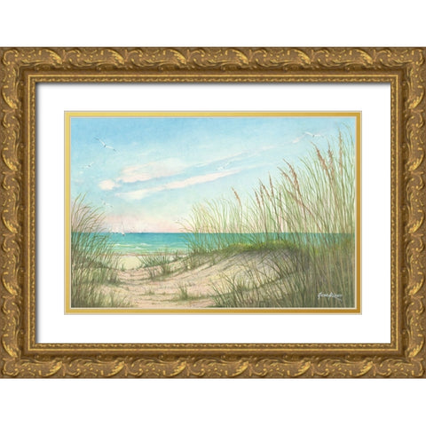 Wild Dunes Gold Ornate Wood Framed Art Print with Double Matting by Rizzo, Gene