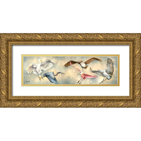 Buzz Off You Guys Gold Ornate Wood Framed Art Print with Double Matting by Rizzo, Gene