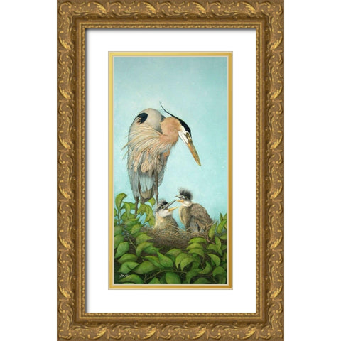 Feed Me Gold Ornate Wood Framed Art Print with Double Matting by Rizzo, Gene