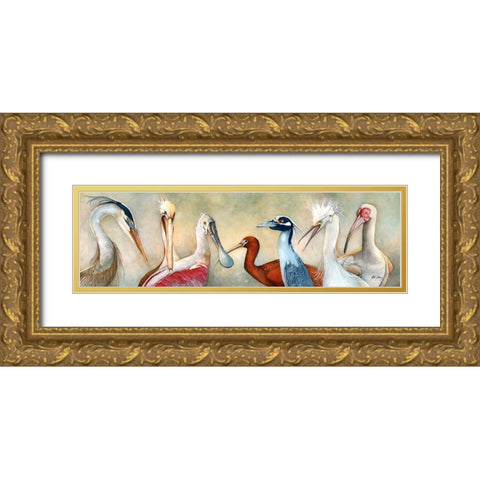 Heads Up Gold Ornate Wood Framed Art Print with Double Matting by Rizzo, Gene