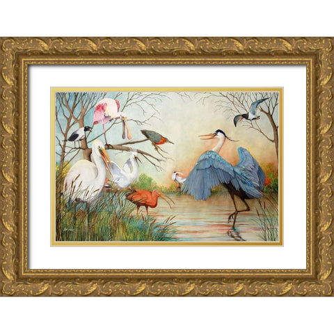 Showoff Gold Ornate Wood Framed Art Print with Double Matting by Rizzo, Gene