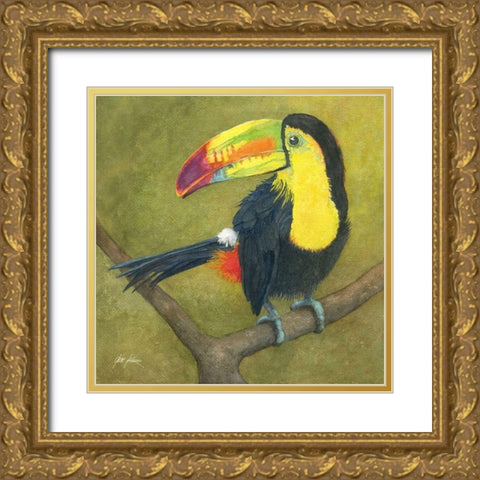 Toucan Gold Ornate Wood Framed Art Print with Double Matting by Rizzo, Gene