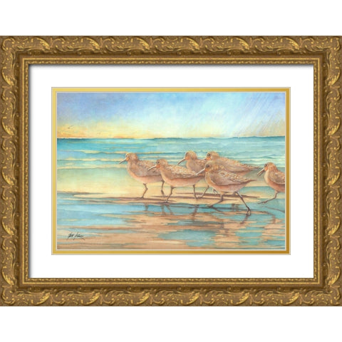 Whats Your Hurry Gold Ornate Wood Framed Art Print with Double Matting by Rizzo, Gene