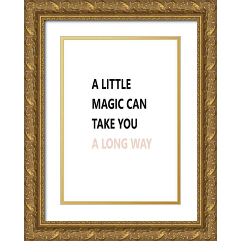 A Little Magic Gold Ornate Wood Framed Art Print with Double Matting by Mi, Suki