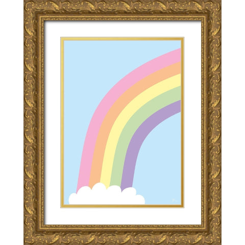 Above the Clouds Gold Ornate Wood Framed Art Print with Double Matting by Hollie, Jasmine