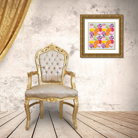 All of the Sweets Gold Ornate Wood Framed Art Print with Double Matting by Hollie, Jasmine