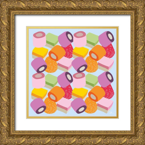 All of the Sweets Gold Ornate Wood Framed Art Print with Double Matting by Hollie, Jasmine