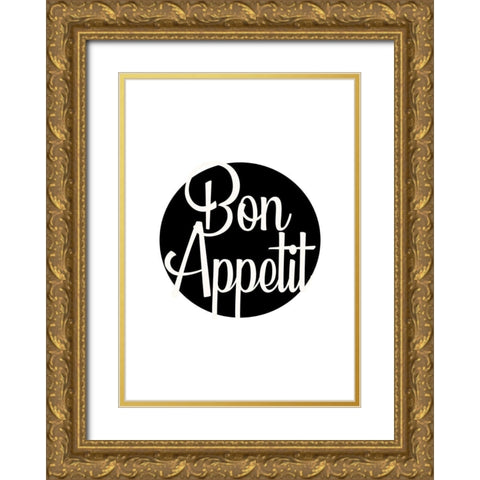 Bon Appetit Gold Ornate Wood Framed Art Print with Double Matting by Mi, Suki