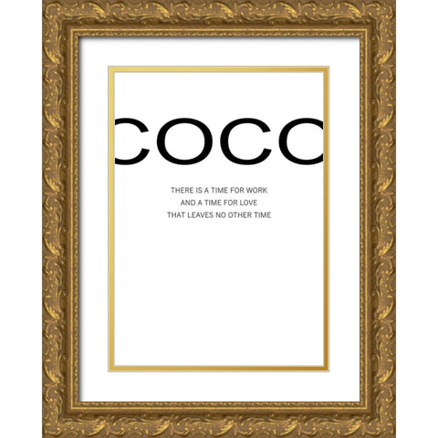 Coco Gold Ornate Wood Framed Art Print with Double Matting by Mi, Suki