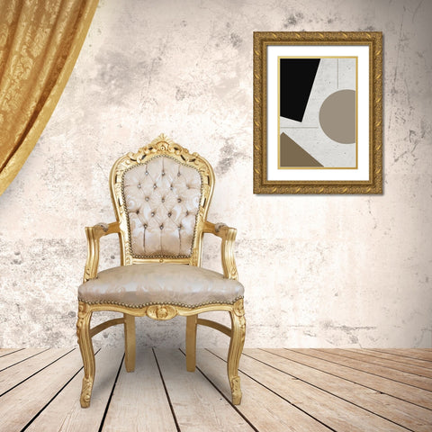 Concrete Shapes No.1 Gold Ornate Wood Framed Art Print with Double Matting by Ratcliffe, Tiffany