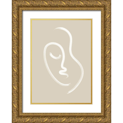 Dreaming Gold Ornate Wood Framed Art Print with Double Matting by Ratcliffe, Tiffany