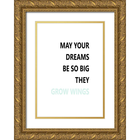 Grow Wings Gold Ornate Wood Framed Art Print with Double Matting by Mi, Suki