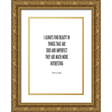 Odd and Imperfect Gold Ornate Wood Framed Art Print with Double Matting by Mi, Suki
