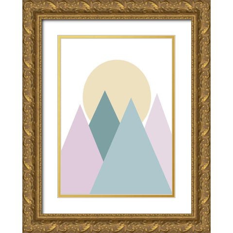 Pastel Sunset Gold Ornate Wood Framed Art Print with Double Matting by Ratcliffe, Tiffany