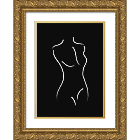 Sculpt No.2 Gold Ornate Wood Framed Art Print with Double Matting by Ratcliffe, Tiffany