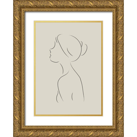 Senora No.2 Gold Ornate Wood Framed Art Print with Double Matting by Ratcliffe, Tiffany