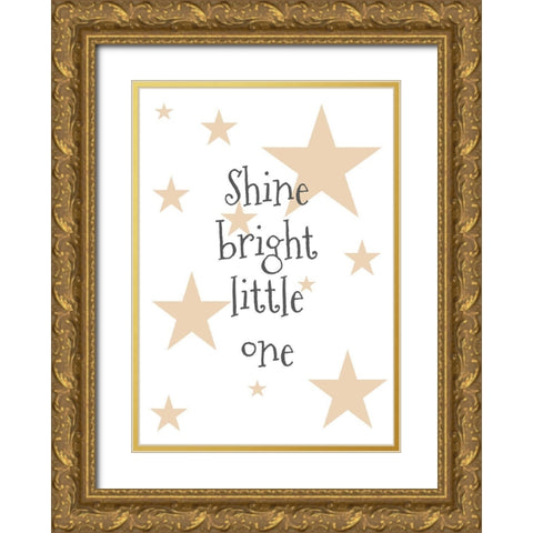 Shine Bright Gold Ornate Wood Framed Art Print with Double Matting by Mi, Suki