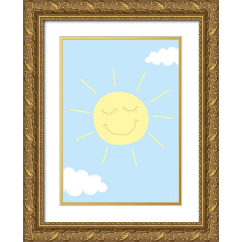 Sunshine Gold Ornate Wood Framed Art Print with Double Matting by Hollie, Jasmine