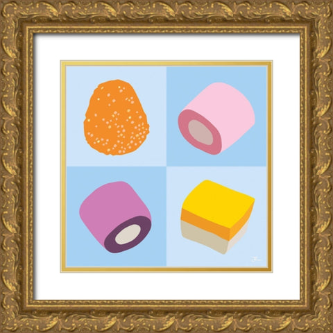 Sweets No.1 Gold Ornate Wood Framed Art Print with Double Matting by Hollie, Jasmine