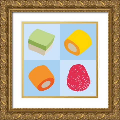 Sweets No.2 Gold Ornate Wood Framed Art Print with Double Matting by Hollie, Jasmine