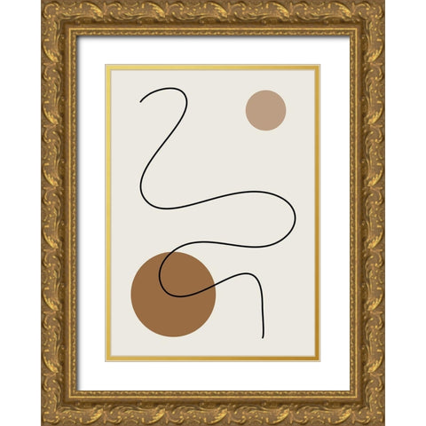 The Line No.2 Gold Ornate Wood Framed Art Print with Double Matting by Ratcliffe, Tiffany