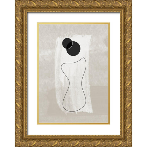 Vase No.1 Gold Ornate Wood Framed Art Print with Double Matting by Ratcliffe, Tiffany