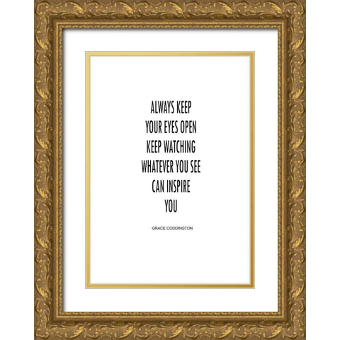 Whatever You See Gold Ornate Wood Framed Art Print with Double Matting by Mi, Suki